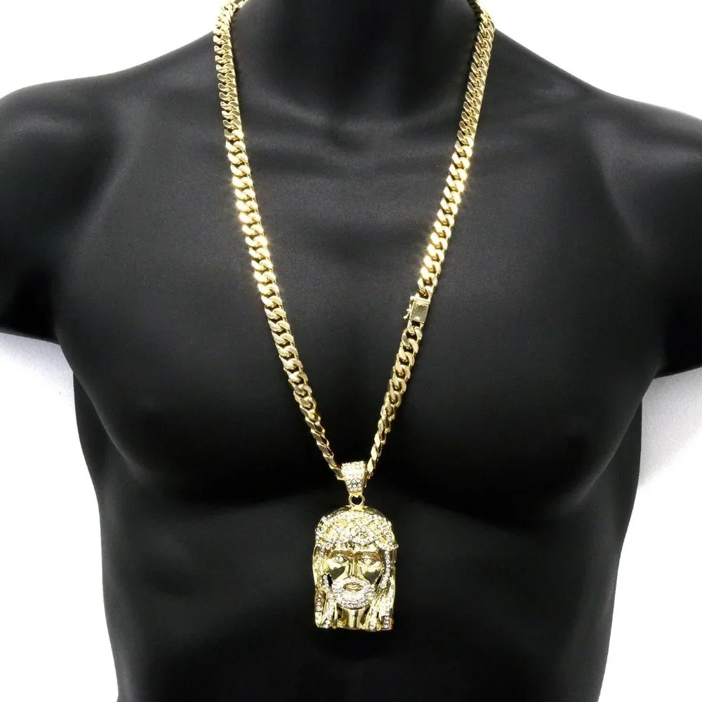 14k Jesus Huge Pendant 30